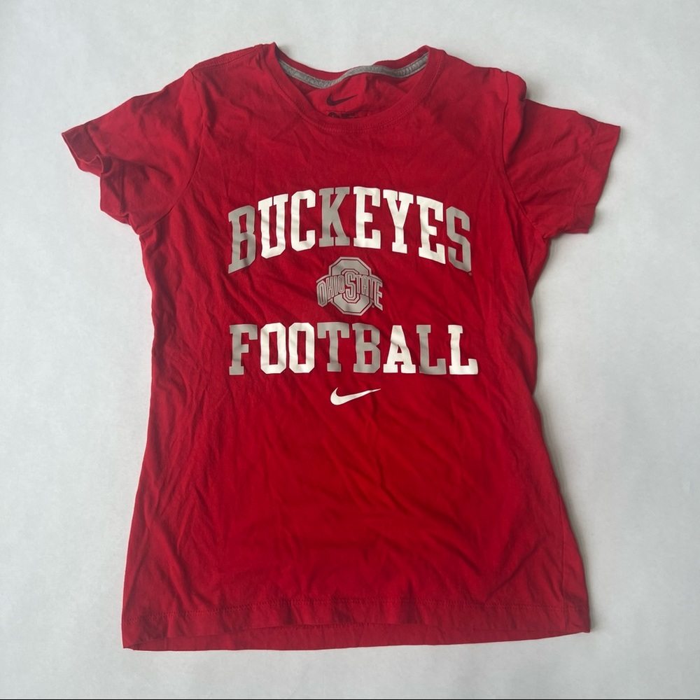 Slim Fit Nike Ohio State Football Scarlet Short sleeve shirt